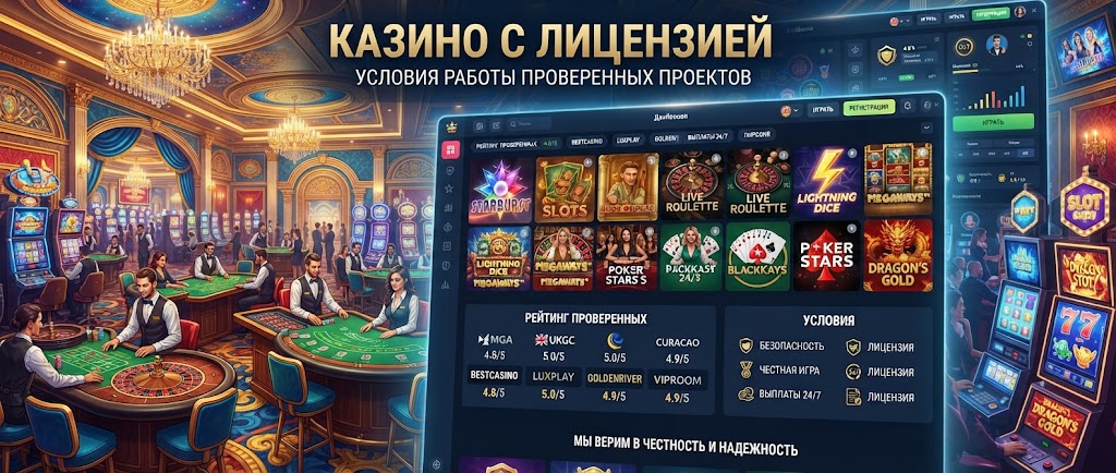 Казино с лицензией: условия работы проверенных проектов